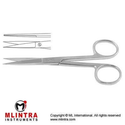 Operating Scissor Straight - Sharp/Sharp Stainless Steel, 12 cm - 4 3/4"